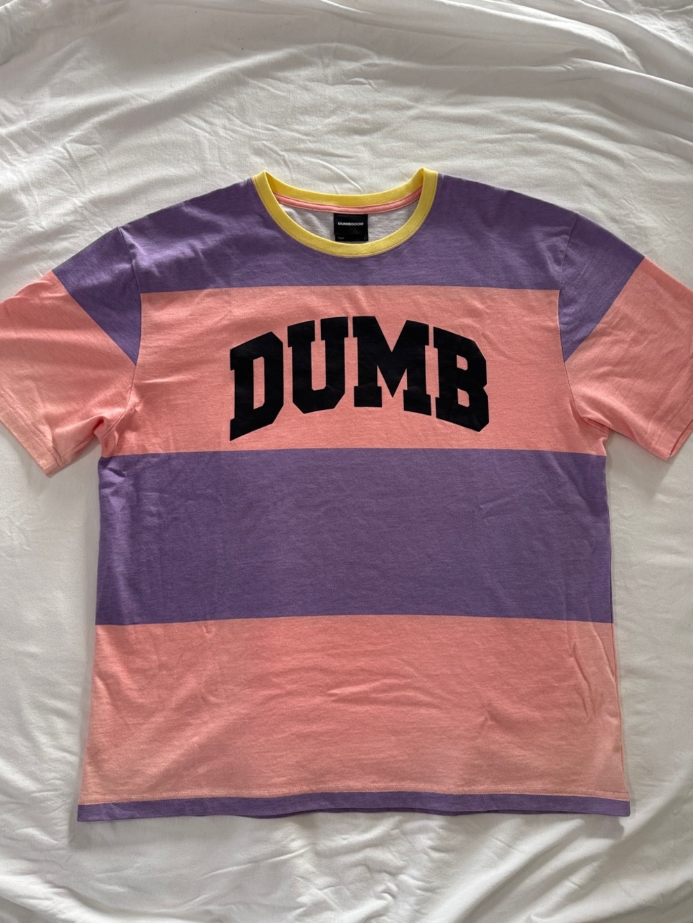 Dumbgood “dumb” striped t-shirt